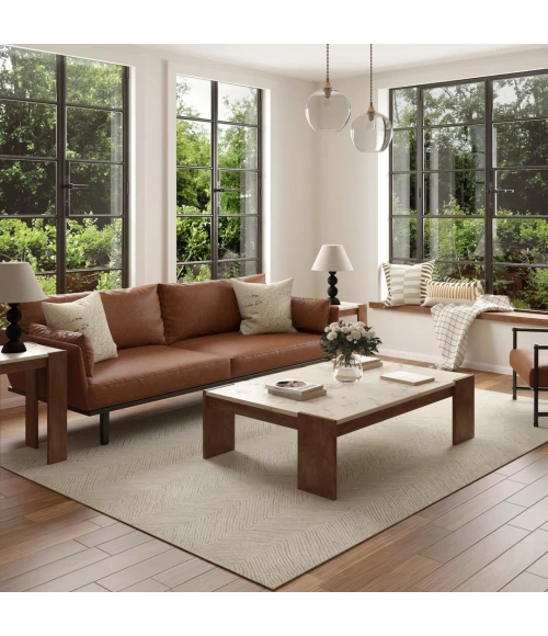 LR Home Scapes Ivory Naomi 7ft.9in. x 9ft.9in. Rect. Rug