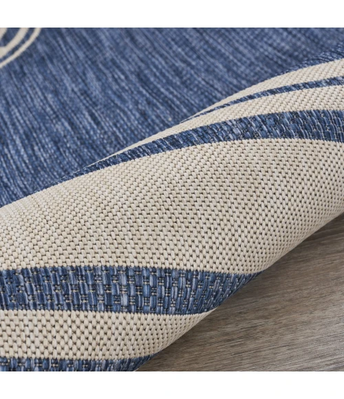 LR Home Seaside Blue SEADE 6ft. x 9ft. Rectangle Rug