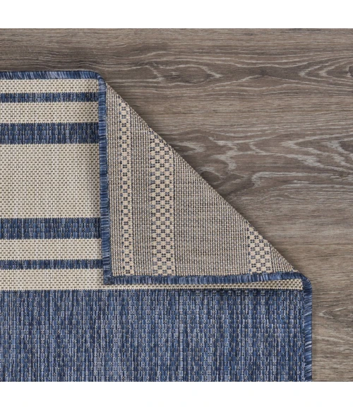 LR Home Seaside Blue SEADE 6ft. x 9ft. Rectangle Rug