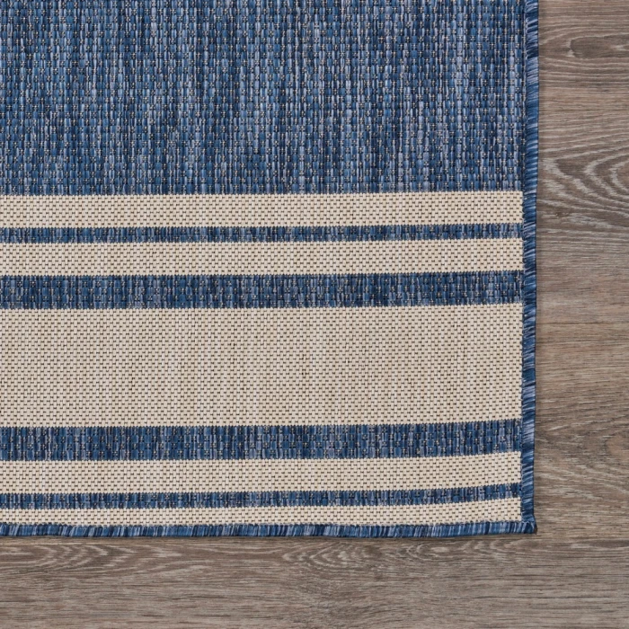 LR Home SEASIDE 81871 Azure/ White 1'10" X 3'0 Rect. Rug
