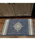 LR Home SEASIDE 81871 Azure/ White 1'10" X 3'0 Rect. Rug
