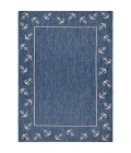 LR Home SEASIDE 81872 Azure/ White 5'-3" X 7'0 Rect. Rug