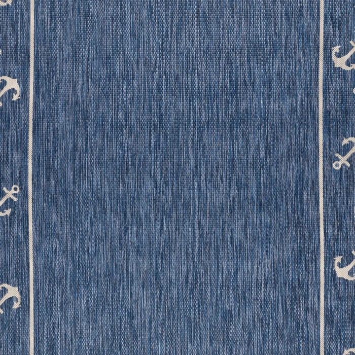 Rugs Town 81872 Azure/ White 5'-3" X 7'0 Rect. Rug