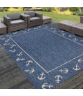 LR Home SEASIDE 81872 Azure/ White 5'-3" X 7'0 Rect. Rug