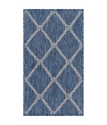 LR Home SEASIDE 81875 Azure/ White 1'10" X 3'0 Rect. Rug