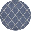 LR Home Seaside Blue SEADE 5ft.3in. x 5ft.3in. Round Rug