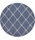 LR Home Seaside Blue SEADE 5ft.3in. x 5ft.3in. Round Rug