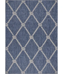 LR Home Seaside Blue SEADE 6ft. x 9ft. Rectangle Rug