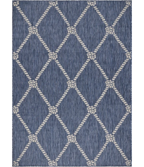 LR Home Seaside Blue SEADE 6ft. x 9ft. Rectangle Rug