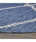 LR Home Seaside Blue SEADE 5ft.3in. x 5ft.3in. Round Rug