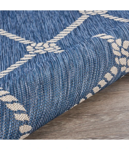 LR Home Seaside Blue SEADE 6ft. x 9ft. Rectangle Rug