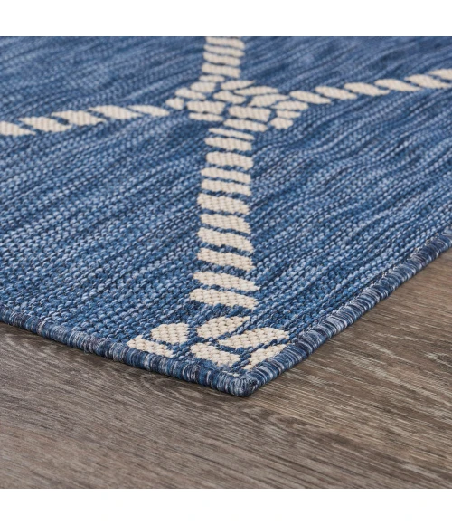 LR Home SEASIDE 81875 Azure/ White 7'6" X 9'5 Rect. Rug