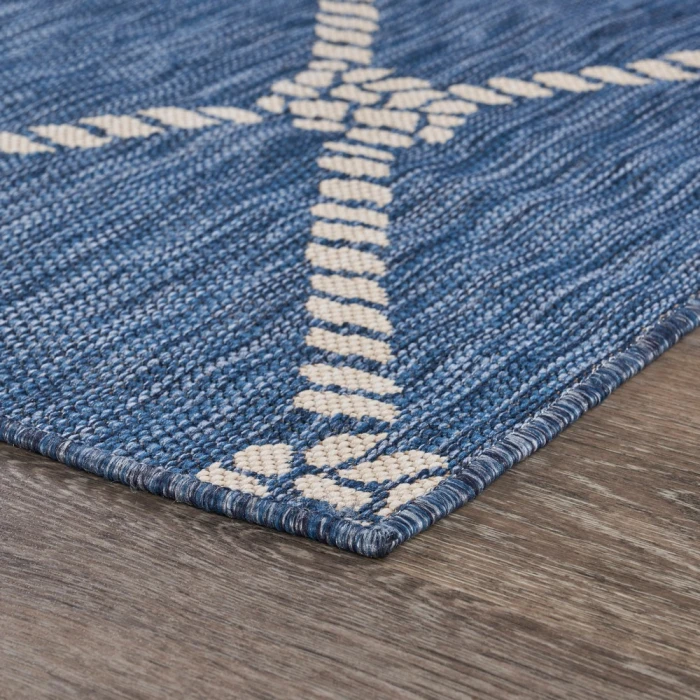 Rugs Town 81875 Azure/ White 7'6" X 9'5 Rect. Rug