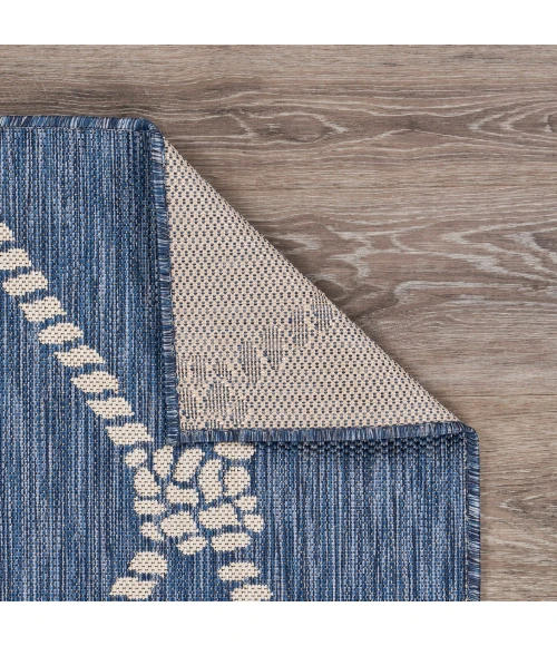 LR Home SEASIDE 81875 Azure/ White 7'6" X 9'5 Rect. Rug