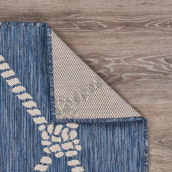 Rugs Town 81875 Azure/ White 7'6" X 9'5 Rect. Rug