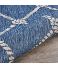 LR Home SEASIDE 81875 Azure/ White 7'6" X 9'5 Rect. Rug