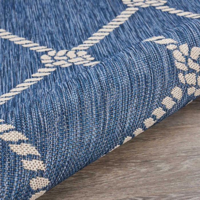 Rugs Town 81875 Azure/ White 7'6" X 9'5 Rect. Rug