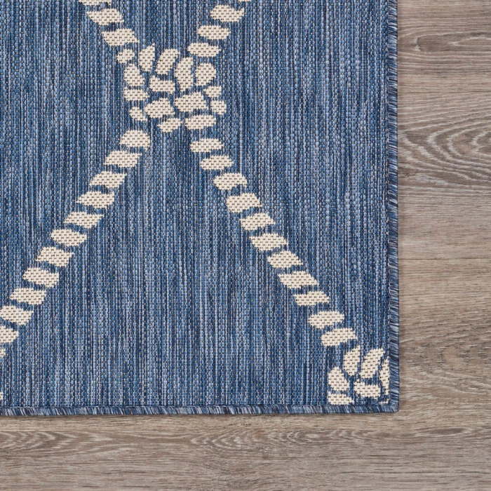 Rugs Town 81875 Azure/ White 7'6" X 9'5 Rect. Rug