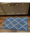 LR Home SEASIDE 81875 Azure/ White 1'10" X 3'0 Rect. Rug