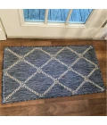 LR Home SEASIDE 81875 Azure/ White 1'10" X 3'0 Rect. Rug