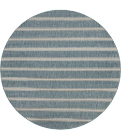 LR Home Seaside Blue Tony 7ft.6in. Round Rug