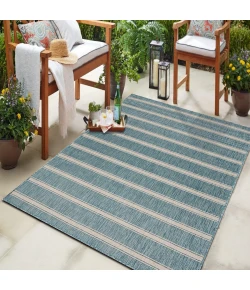 LR Home Seaside Blue SEADE 5ft.3in. x 7ft. Rectangle Rug