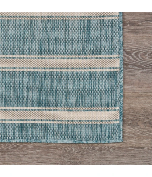 LR Home Seaside Blue SEADE 5ft.3in. x 7ft. Rectangle Rug