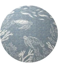 LR Home Seaside Blue SEADE 7ft.6in. Round Rug