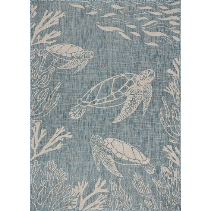 Rugs Town Blue SEADE 3ft. x 5ft. Rectangle Rug