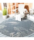 LR Home Seaside Blue SEADE 7ft.6in. Round Rug