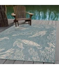 LR Home Seaside Blue SEADE 3ft. x 5ft. Rectangle Rug