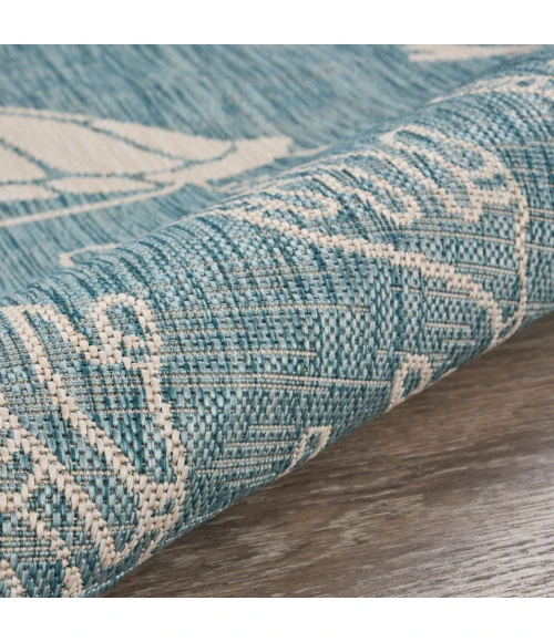 LR Home Seaside Blue SEADE 3ft. x 5ft. Rectangle Rug