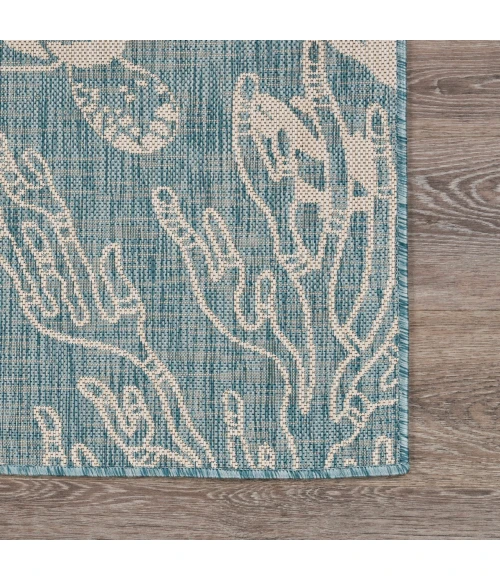 LR Home Seaside Blue SEADE 3ft. x 5ft. Rectangle Rug