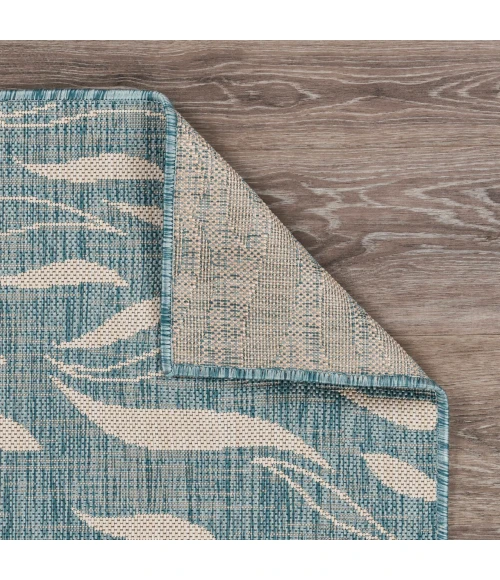 LR Home Seaside Blue SEADE 3ft. x 5ft. Rectangle Rug