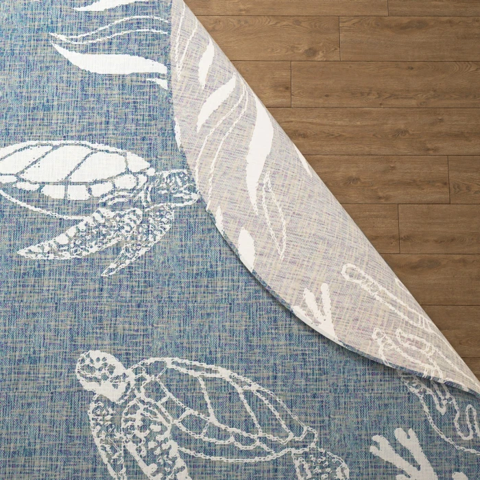 Rugs Town Blue SEADE 5ft.3in. x 5ft.3in. Round Rug