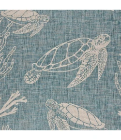 Samantha SEA-AZ Aqua Area Rug 7 ft. 6 in. X 9 ft. 5 in. Rectangle