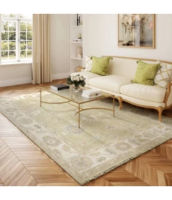 Rugs Town 82632 Green / Ivory 9ft. x 12ft. Rect. Rug
