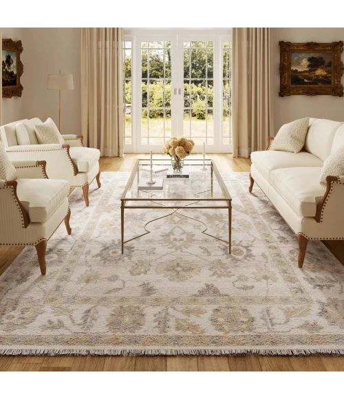 Rugs Town Senneh Ivory Delano 8ft. x 10ft. Rect. Rug