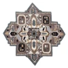 Shena SHA-AA Black Area Rug 7 ft. Star Star