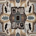 LR Home SHAPES 50922 Black/ Mocha 7' X 7' Octagon Rug