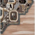 LR Home SHAPES 50922 Black/ Mocha 7' X 7' Octagon Rug