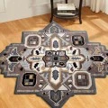 LR Home SHAPES 50922 Black/ Mocha 7' X 7' Octagon Rug