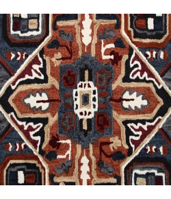 Shena SHA-AA Rust Area Rug 5 ft. Star Star