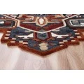 LR Home SHAPES 50924 Rust/ Navy 7' X 7' Octagon Rug