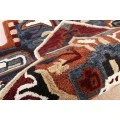 LR Home SHAPES 50924 Rust/ Navy 7' X 7' Octagon Rug