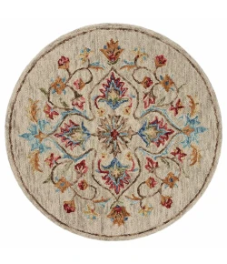 Sindy SIN-AB Beige Area Rug 4 ft. Round