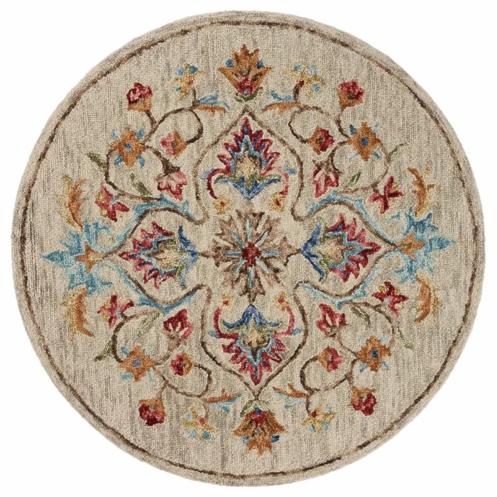 Rugs Town 54102 Beige 6' Round Rug