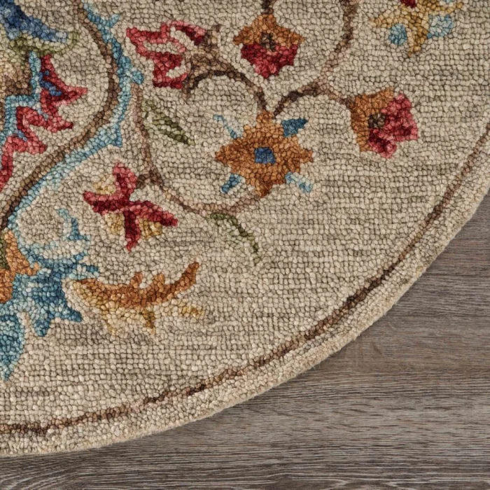 Rugs Town 54102 Beige 6' Round Rug