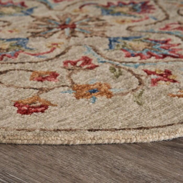Rugs Town 54102 Beige 6' Round Rug