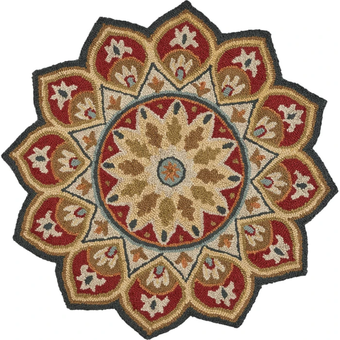 Rugs Town 54103 Red 6' Round Rug